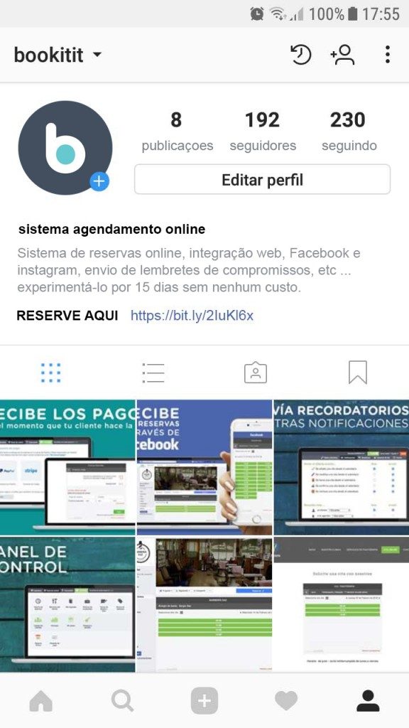 instagram_bookitit_sistema_agendamento_online