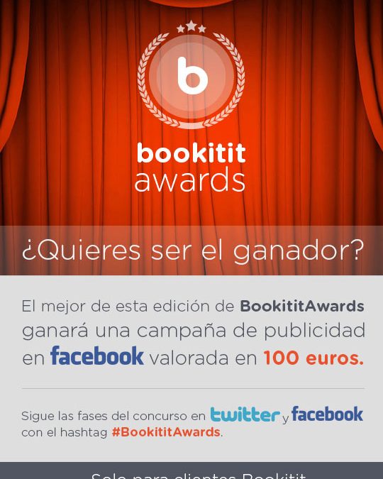 Bookitit Awards, ¿Quieres ser el ganador? · Sistema de reservas online