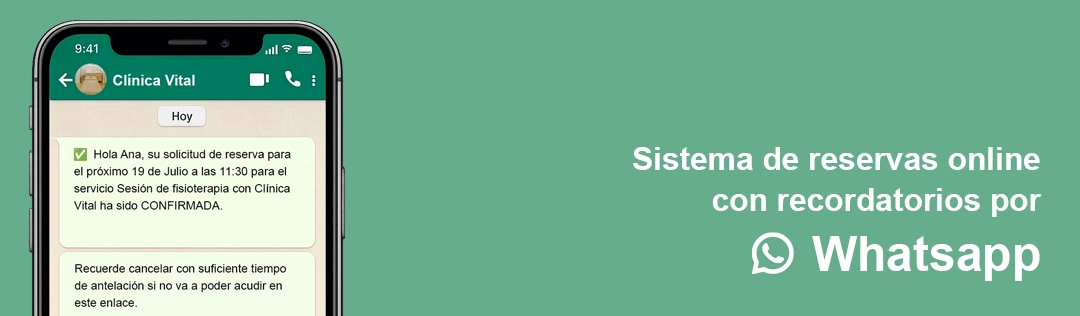 Sistema de reservas online con recordatorios por WhatsApp: la nueva funcionalidad de Bookitit